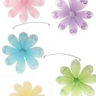 24"" Pink Purple Yellow Blue Green Swirl Flower Mobile - nylon hanging ceiling wall nursery bedroom 
