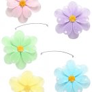 24"" Pink Purple Yellow Blue Green Sequined Flower Mobile - nylon hanging ceiling wall nursery bedro