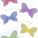 24"" Pink Purple Yellow Blue Green Jewel Butterfly Mobile - nylon hanging ceiling wall nursery bedro