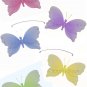 24"" Pink Purple Yellow Blue Green Jewel Butterfly Mobile - nylon hanging ceiling wall nursery bedro