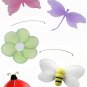 24"" Jewel Butterfly Dragonfly Ladybug Flower Bee Mobile - nylon hanging ceiling wall nursery bedroo