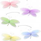 24"" Pink Purple Yellow Blue Green Multi Layered Dragonfly Mobile - nylon hanging ceiling wall nurse