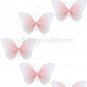 24"" Pink Multi Layered Spiral Butterfly Mobile - nylon hanging ceiling wall nursery bedroom decor d