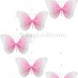 24"" Dark Pink (Fuschia) Multi Layered Spiral Butterfly Mobile - nylon hanging ceiling wall nursery 