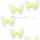 24"" Yellow Multi Layered Spiral Butterfly Mobile - nylon hanging ceiling wall nursery bedroom decor