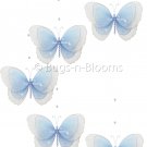 24"" Blue Multi Layered Spiral Butterfly Mobile - nylon hanging ceiling wall nursery bedroom decor d