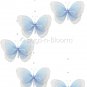 24"" Blue Multi Layered Spiral Butterfly Mobile - nylon hanging ceiling wall nursery bedroom decor d