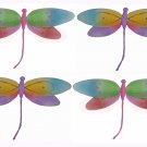 10"" Lot Rainbow Pink Purple Dragonflies 4 piece Set dragonfly - nylon hanging ceiling wall nursery 
