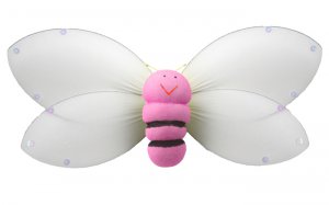 13"" Pink Smiling Bumble Bee - nylon hanging ceiling wall nursery bedroom decor decoration decoratio
