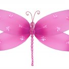 7"" Dark Pink (Fuschia) Sparkle Dragonfly - nylon hanging ceiling wall nursery bedroom decor decorat
