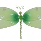 7"" Green Sparkle Dragonfly - nylon hanging ceiling wall nursery bedroom decor decoration decoration