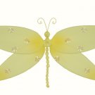 13"" Yellow Sparkle Dragonfly - nylon hanging ceiling wall nursery bedroom decor decoration decorati