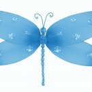 10"" Blue Sparkle Dragonfly - nylon hanging ceiling wall nursery bedroom decor decoration decoration