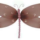 7"" Brown Pink Sparkle Dragonfly - nylon hanging ceiling wall nursery bedroom decor decoration decor