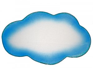 13"" Blue White Round Cloud - nylon hanging ceiling wall nursery bedroom decor decoration decoration
