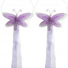 Purple Multi-Layered Dragonfly Curtain Tieback Pair / Set - holder tiebacks tie backs nursery bedroo