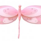 13"" Pink & White Triple Layered Dragonfly - nylon hanging ceiling wall nursery bedroom decor decora