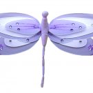 13"" Purple & White Triple Layered Dragonfly - nylon hanging ceiling wall nursery bedroom decor deco