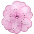 6"" Pink & White Triple Layered Daisy Flower - nylon hanging ceiling wall nursery bedroom decor deco