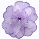 6"" Purple & White Triple Layered Daisy Flower - nylon hanging ceiling wall nursery bedroom decor de