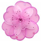 6"" Dark Pink (Fuschia) & White Triple Layered Daisy Flower - nylon hanging ceiling wall nursery bed