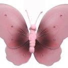 18"" Brown Pink Two-Tone Butterfly - nylon hanging ceiling wall nursery bedroom decor decoration dec