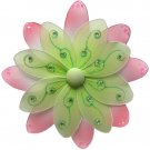 10"" Green & Pink Two-Tone Daisy Flower - nylon hanging ceiling wall nursery bedroom decor decoratio