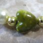 Green Heart Pearl Bracelet