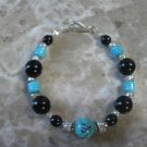 Teal & Black Bracelet