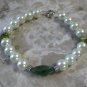 Pearl & Green Rock Bracelet