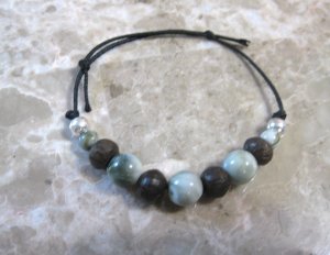Grey & Brown Round Bracelet