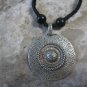 Round Silver Pendant Necklace