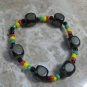 Green, Yellow, Red & Black Strech Bracelet