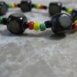 Green, Yellow, Red & Black Strech Bracelet