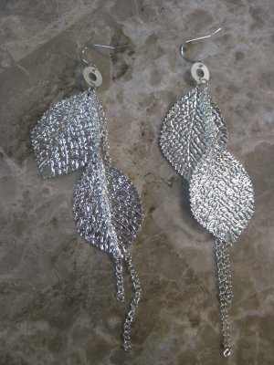Silver Leaf Earrings