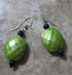 Green Rock Earings
