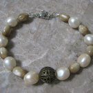 Pearl Bronze and Tan Bracelet