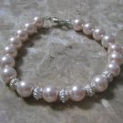 Pink Pearl & Silver Bracelet
