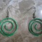 Green Swirl Earrings