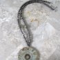 Brown & Green Circle Pendent Necklace