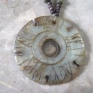 Brown & Green Circle Pendent Necklace