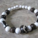 White & Brown Wooden Bracelet