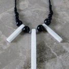 White & Black Stone Necklace
