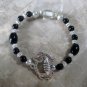 Black & White Beaded Elephant Bracelet