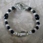 Black & White Beaded Elephant Bracelet