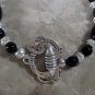 Black & White Beaded Elephant Bracelet