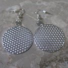 Large Round Silver Earrings