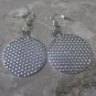 Large Round Silver Earrings