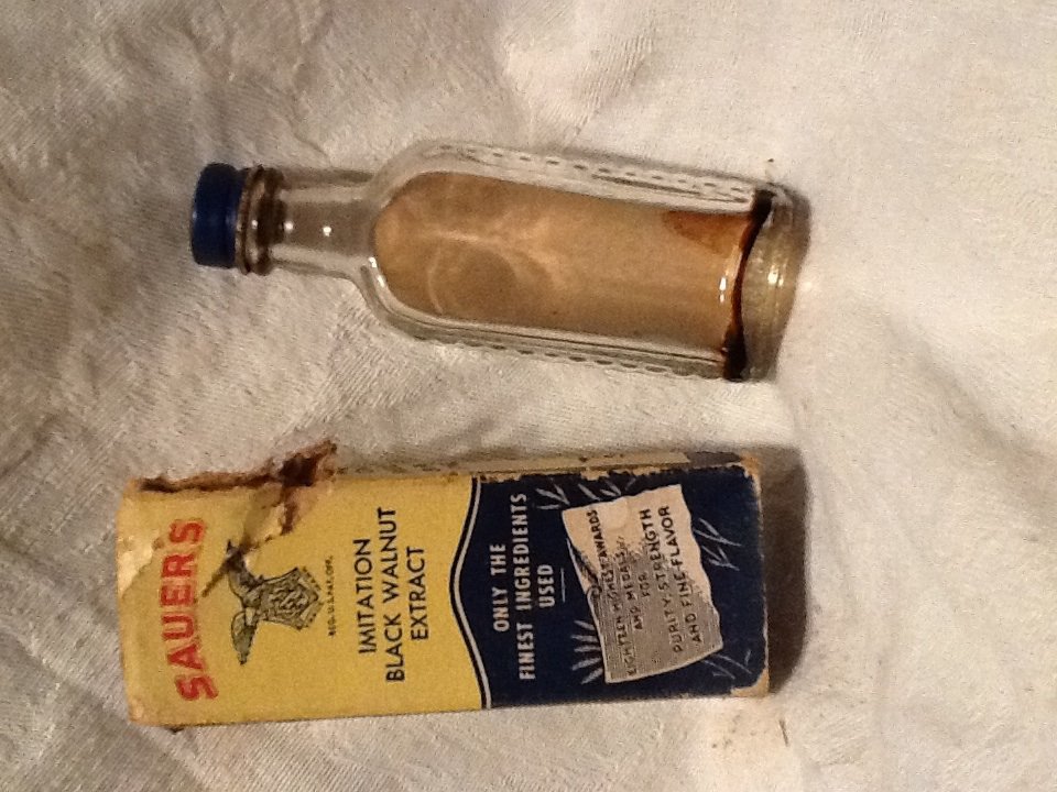 Vintage Sauers imitation black walnut extract bottle