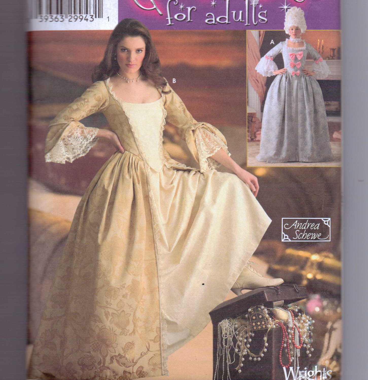 Simplicity costume pattern adults 4092 Renaissance gown dress low